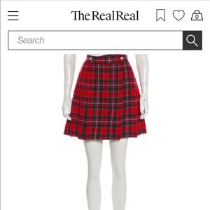 Burberry Plaid Pleated Mini Skirt Size 4